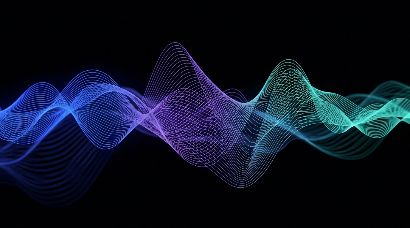Voice waveform — blue to teal gradient